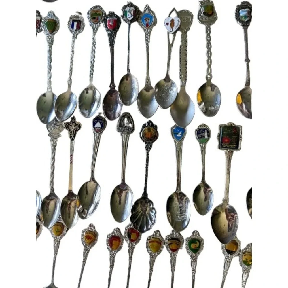 Souvenir Spoon Lot Unisex OS Mixed Good 83pc Vintage Rolex Royal Enamel